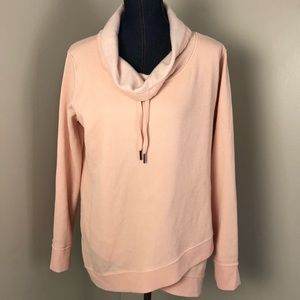 Calvin Klein peach pullover cowl neck sweatshirt